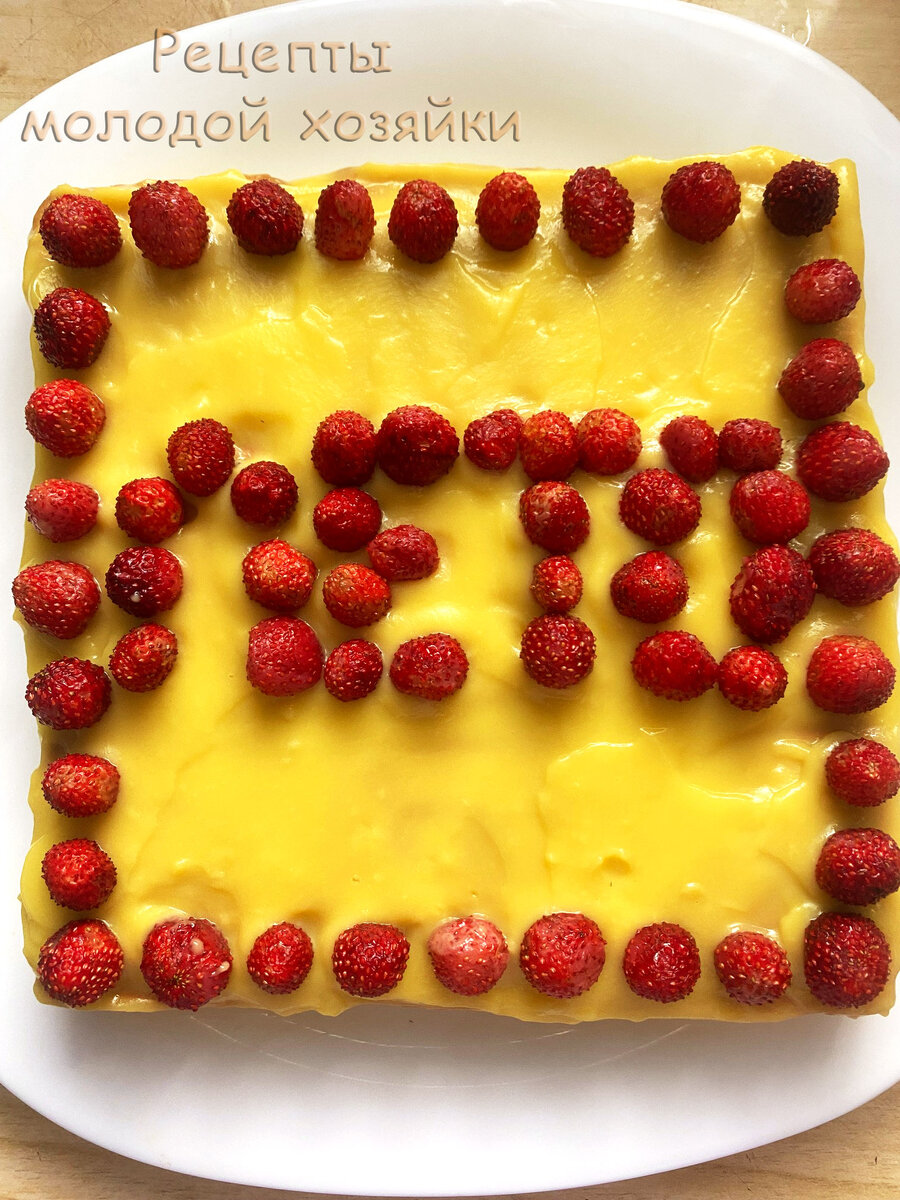 Торт "Лето" из печенья с заварным кремом