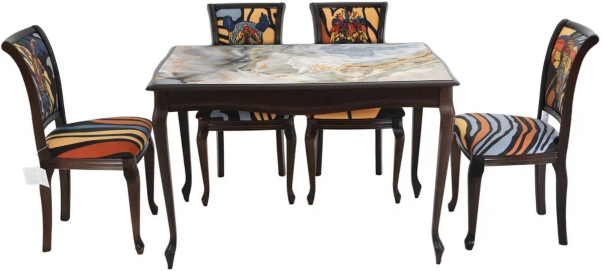 Стол со стеклом и фотопечатью "Кабриоль" https://mebel-aurora.ru/stol-kabriol-glass