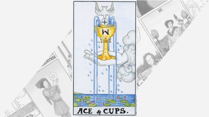 Туз кубков. Колода Уэйта