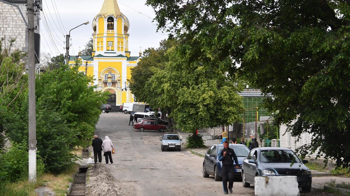    Свято-Николаевский кафедральный собор в городе Купянск© РИА Новости