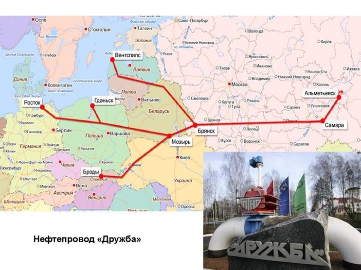 Газопровод дружба на карте россии схема расположения