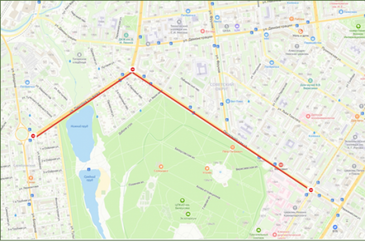    13 августа в Туле на двух улицах введут ограничение движения