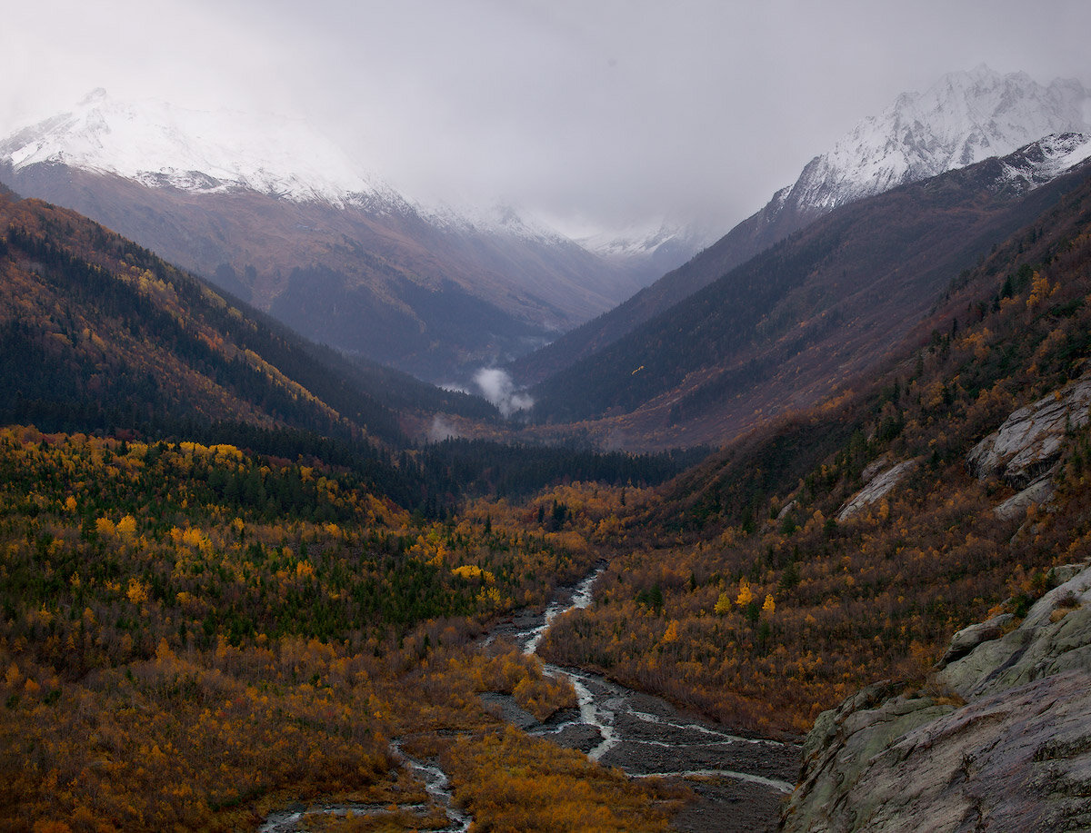 Домбай фото осенью город