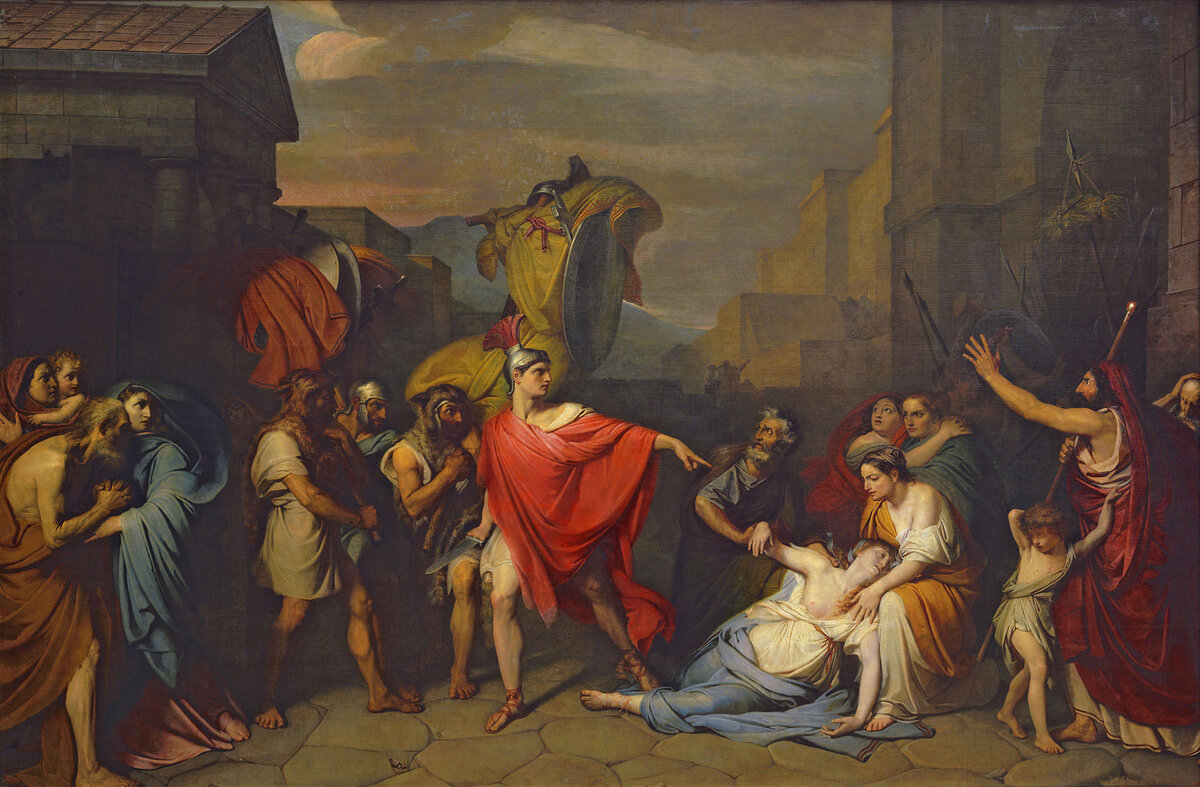 Фёдор Бруни «Смерть Камиллы, сёстры Горация» (1824 г.) 