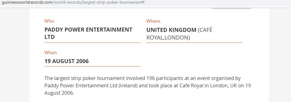 Скриншот из официального сайта Книги Рекордов Гиннеса