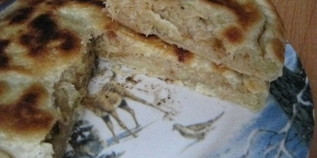 Пирог с капустой на сковороде, Веганский