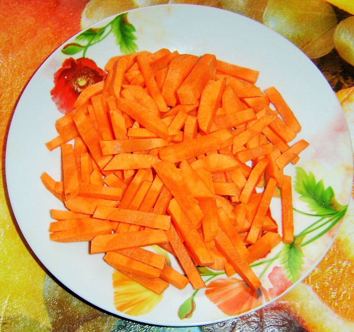 Как резать морковь для плова соломкой пошагово с фото
