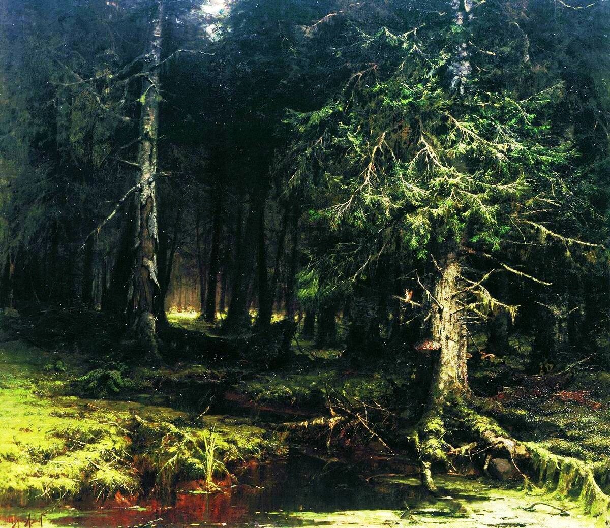 "Девственный лес", 1880, холст, масло,141×155