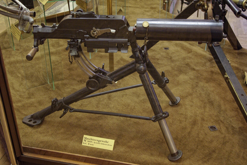 Австро-венгерский пулемет Шварцлозе в музее. Калибр 8 мм.