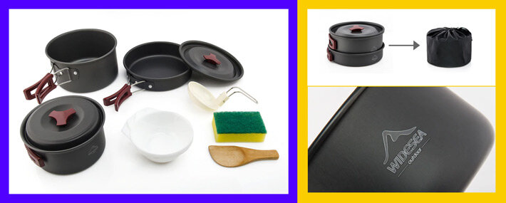 Отличный походный набор посуды Widesea