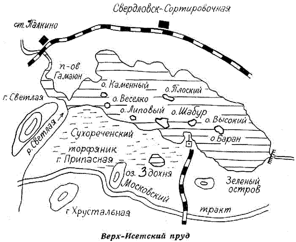 Карта с исетское