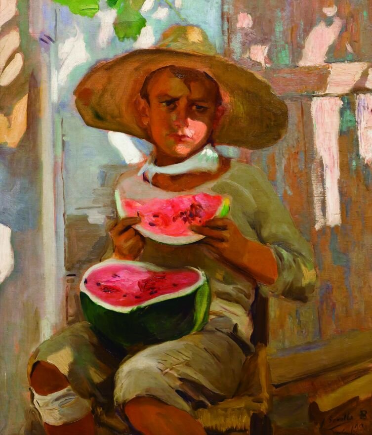 Хоакин Соролья. Мальчик с арбузом. 1916