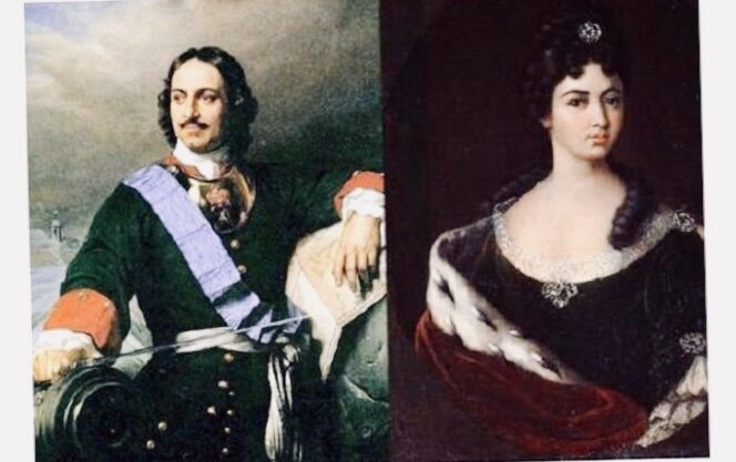 Петр и Мария. Гамильтон была первой в "постельном реестре" Петра. Фото:\ Яндекс картинки.