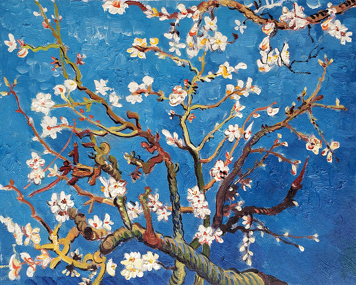 Almond blossom. Винсент Ван Гог ветка миндаля. Винсент Ван Гог цветущие ветки миндаля 1890. Van GOG cvetushie vetki mindalini. Винсент Ван Гог (Vincent van Gogh) — Цветущий миндаль (Almond Blossom), 1890.