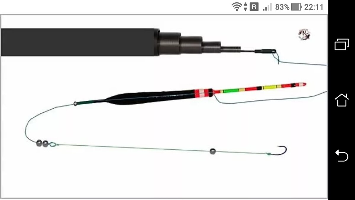 фото как огрузить поплавок с подпаском