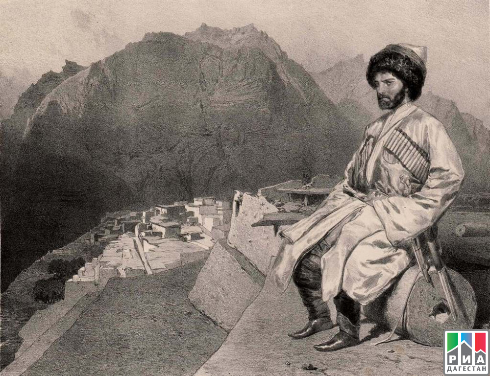 Единственный прижизненный портер наиба, выполненный Гагариным 1848г.