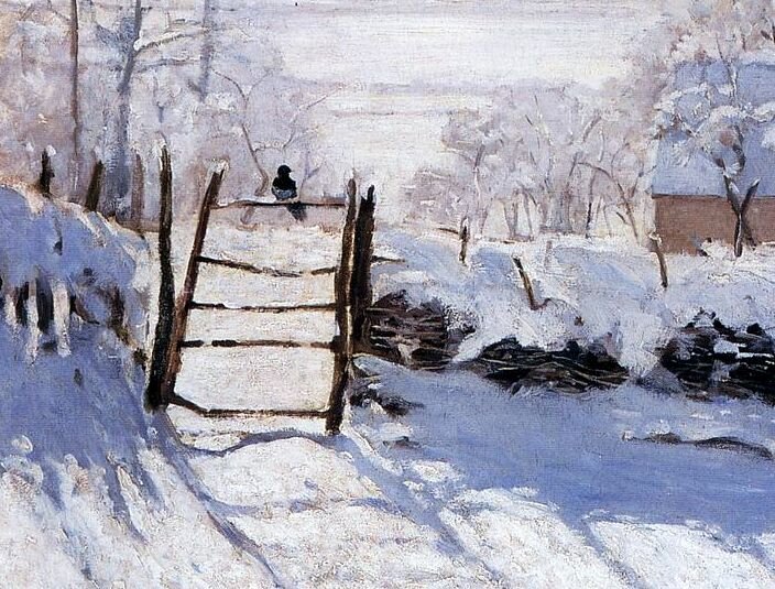 Клод Моне  «Сорока», фрагмент