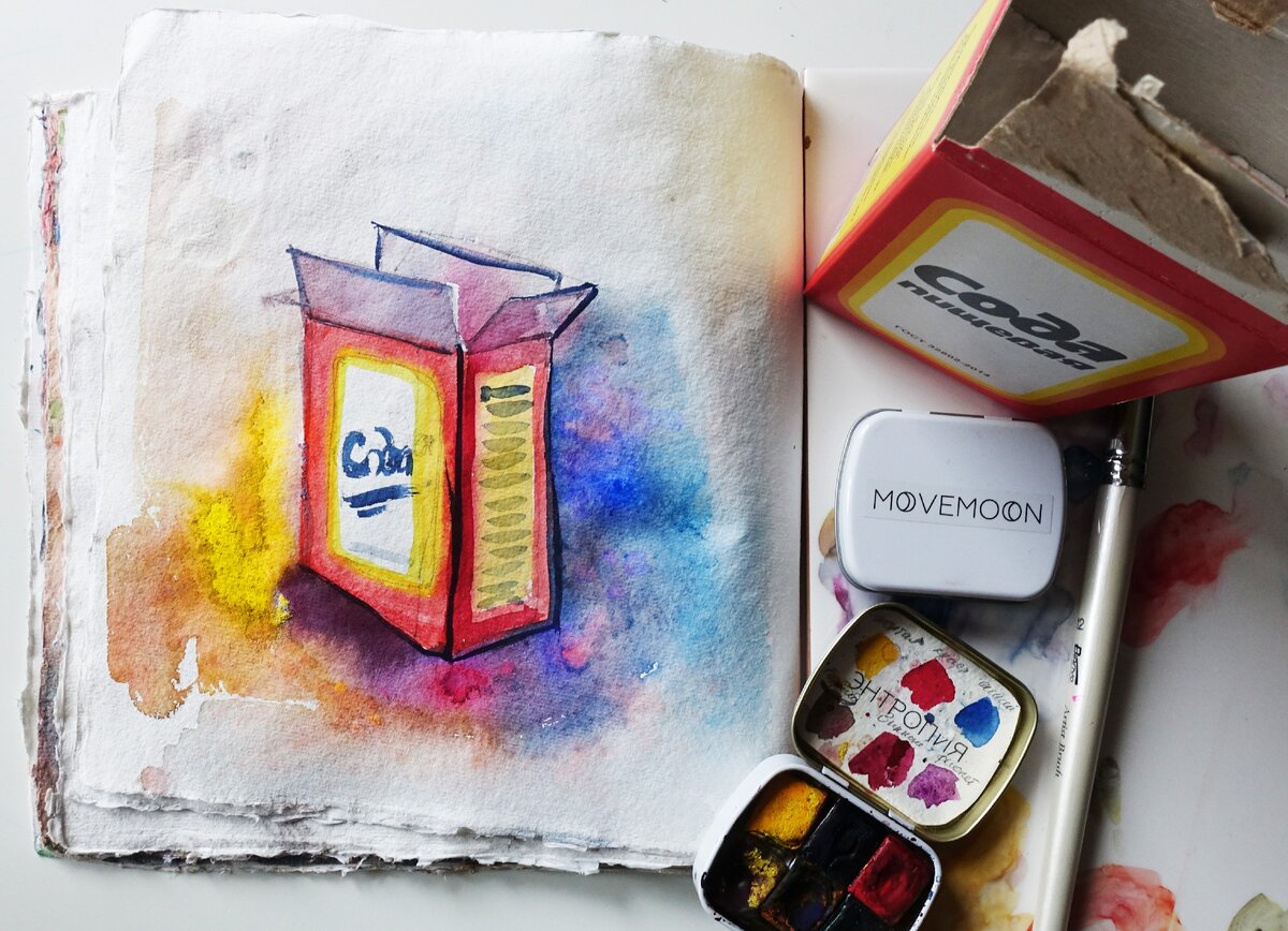 Акварель ручной работы MOVEMOON 