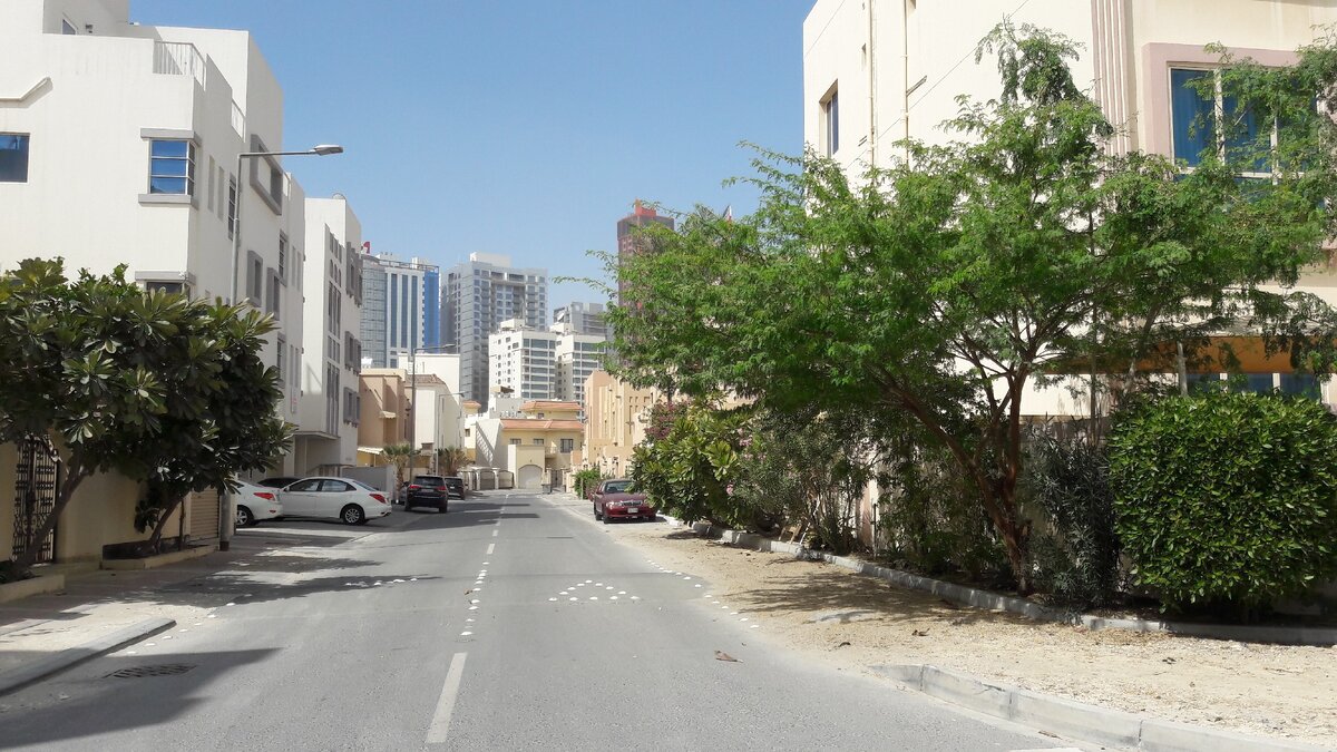 Американская улица в Бахрейне, на которой расположена база Пятого флота США