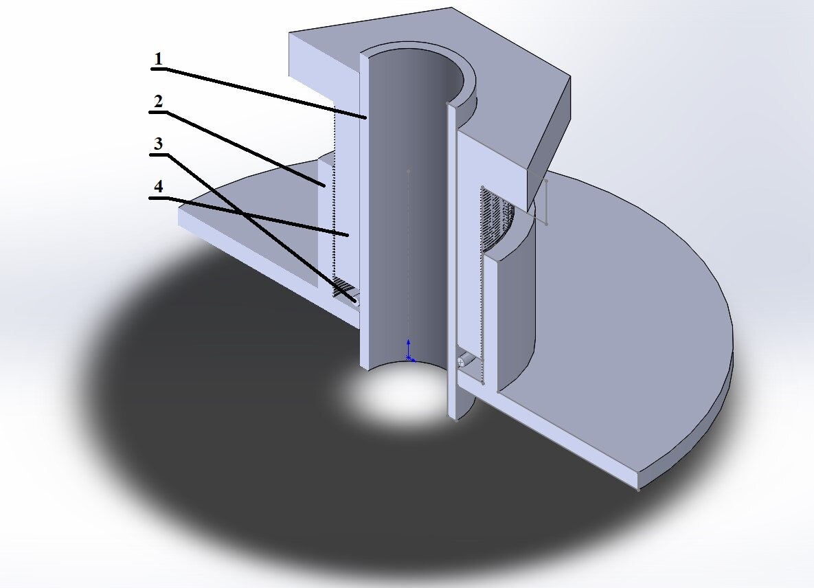 Мои первые шаги в СолидВоркс. Рисунок схематичный. Хотел, чтобы был понятен принцип.