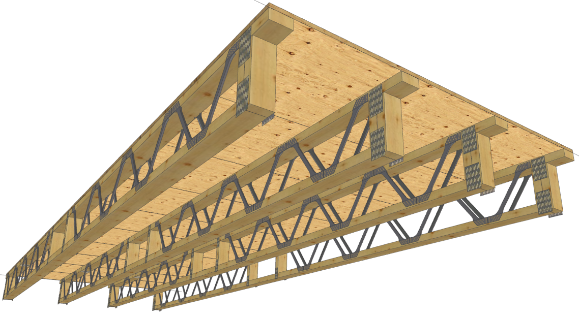 Металло-деревянная ферма Posi-Joist. Металлодеревянные фермы Posi-Joist. Ферма для перекрытия 6 метров. Ферма балка перекрытия.