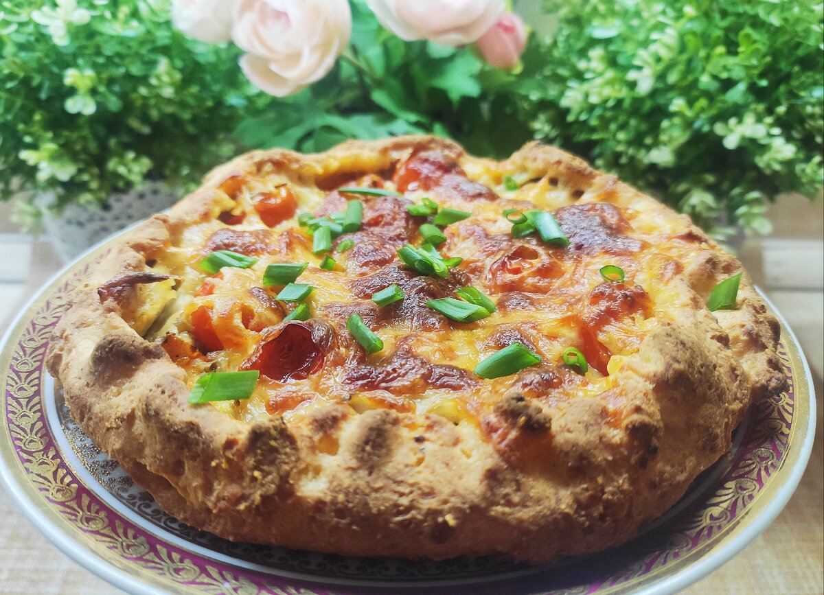 Мясная галета с черри и сыром