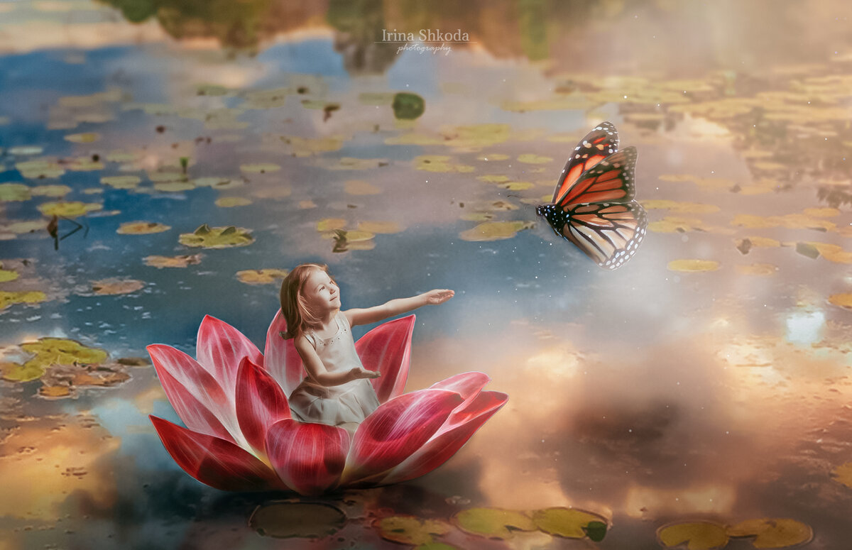 Сказочный фотоарт "Дюймовочка".