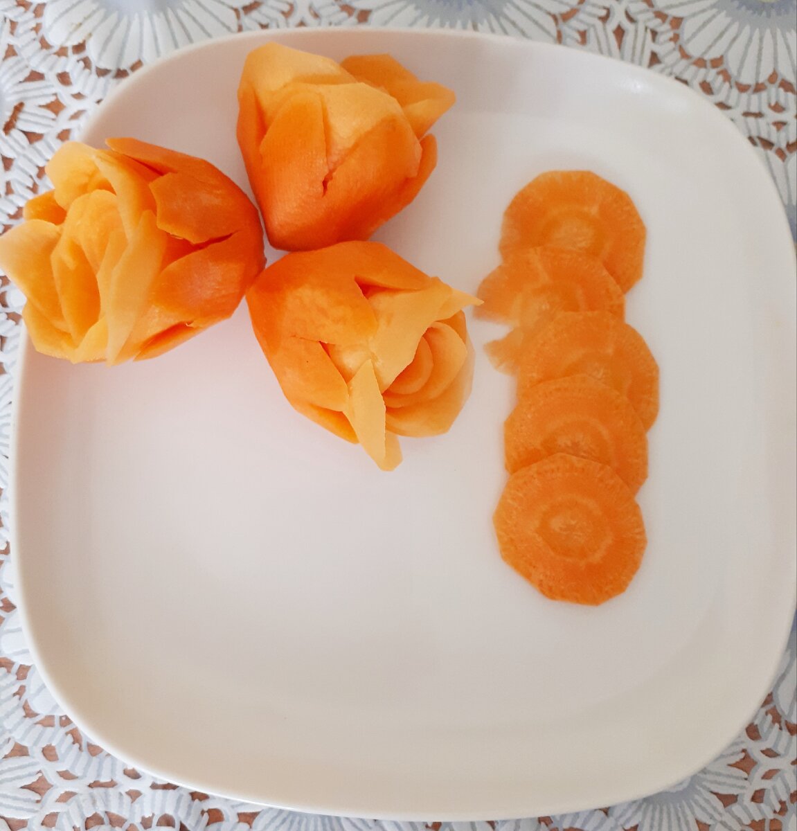Как сделать розу из моркови