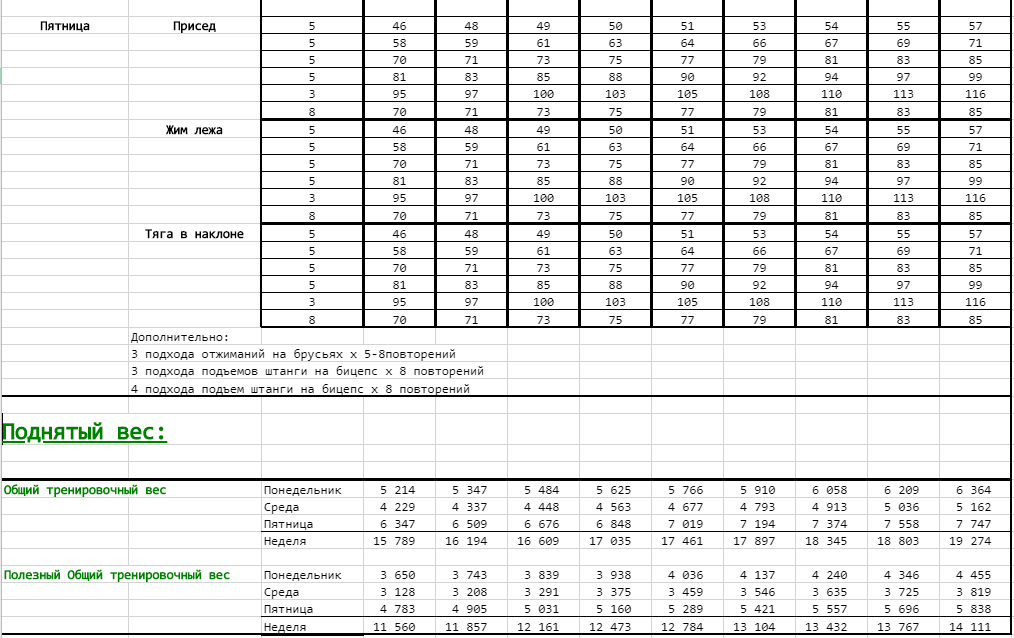 Расписание газели искитим. 2 Дневная программа тренировок в неделю на массу.