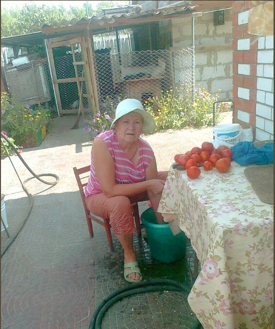 на даче