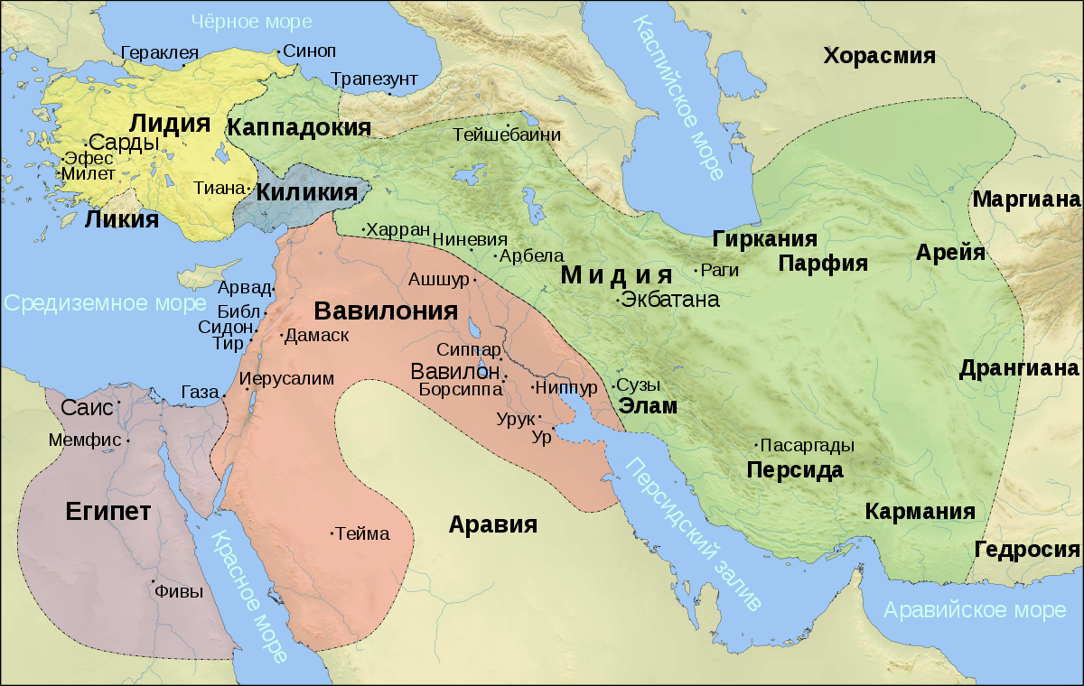 Карта персии на современной карте