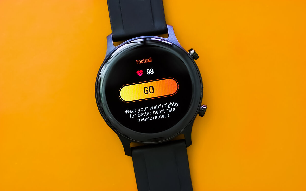 Haylou RS3 при запуске тренировки "Футбол"