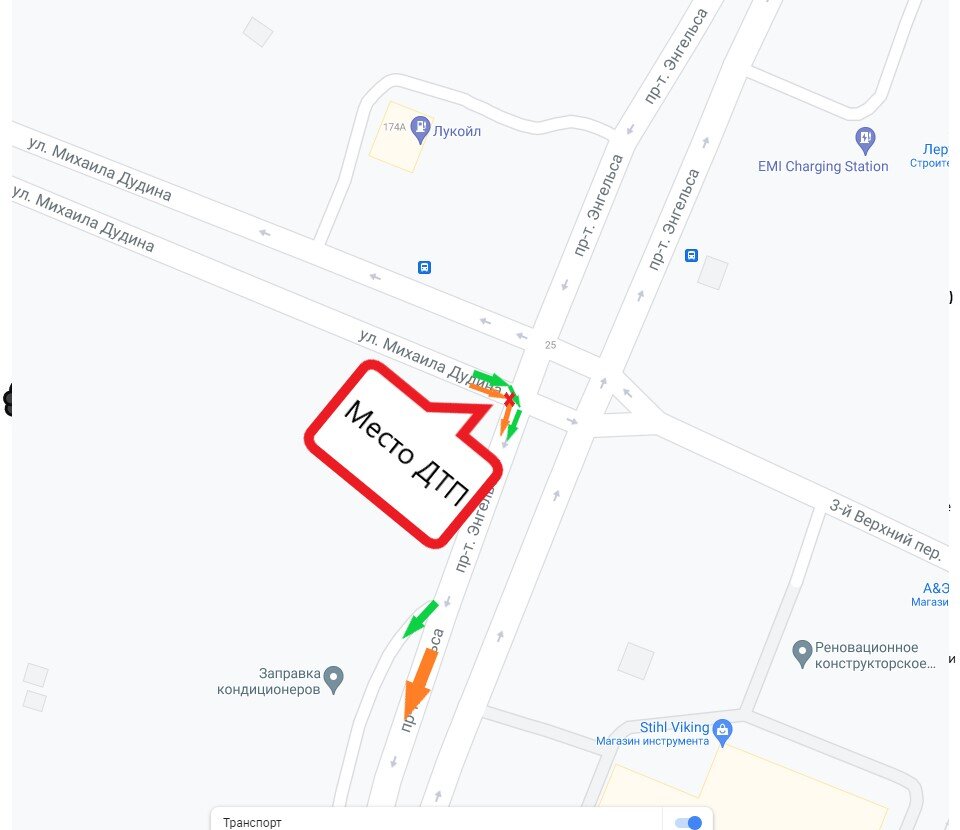 Зелёные стрелочки это газель, оранжевые это я.