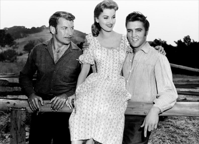 Ричард Эган, Дебра Пейджит и Элвис Пресли в фильме «Братья Рено»