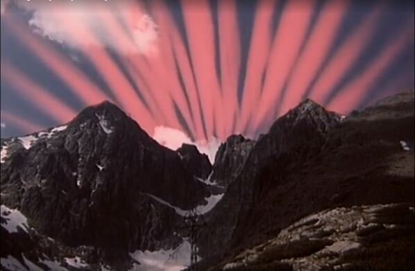 Зарево над Татрами. Кадр из фильма "Приключения в каникулы"