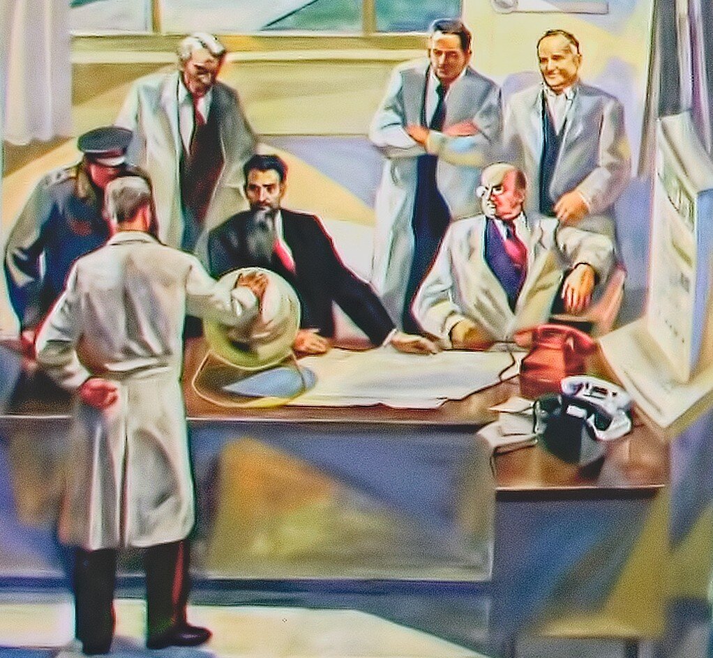 Мировое научное сообщество. Картины живопись Берия и Курчатов. Келдыш, Курчатов, Берия, королёв фреска. Курчатов и Берия атомный проект. Советские ученые