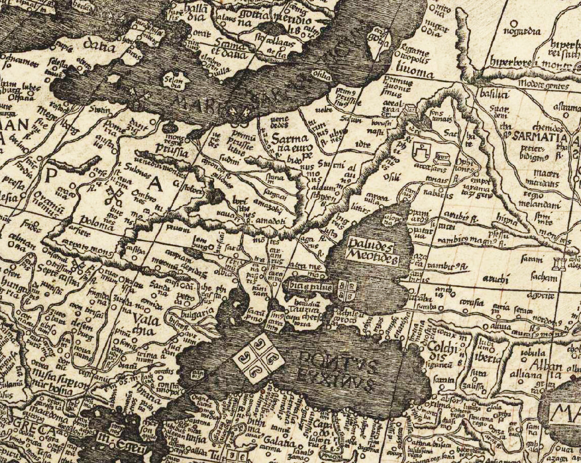 Фрагмент Universalis Cosmographia Мартина Вальдземюллера.1507.