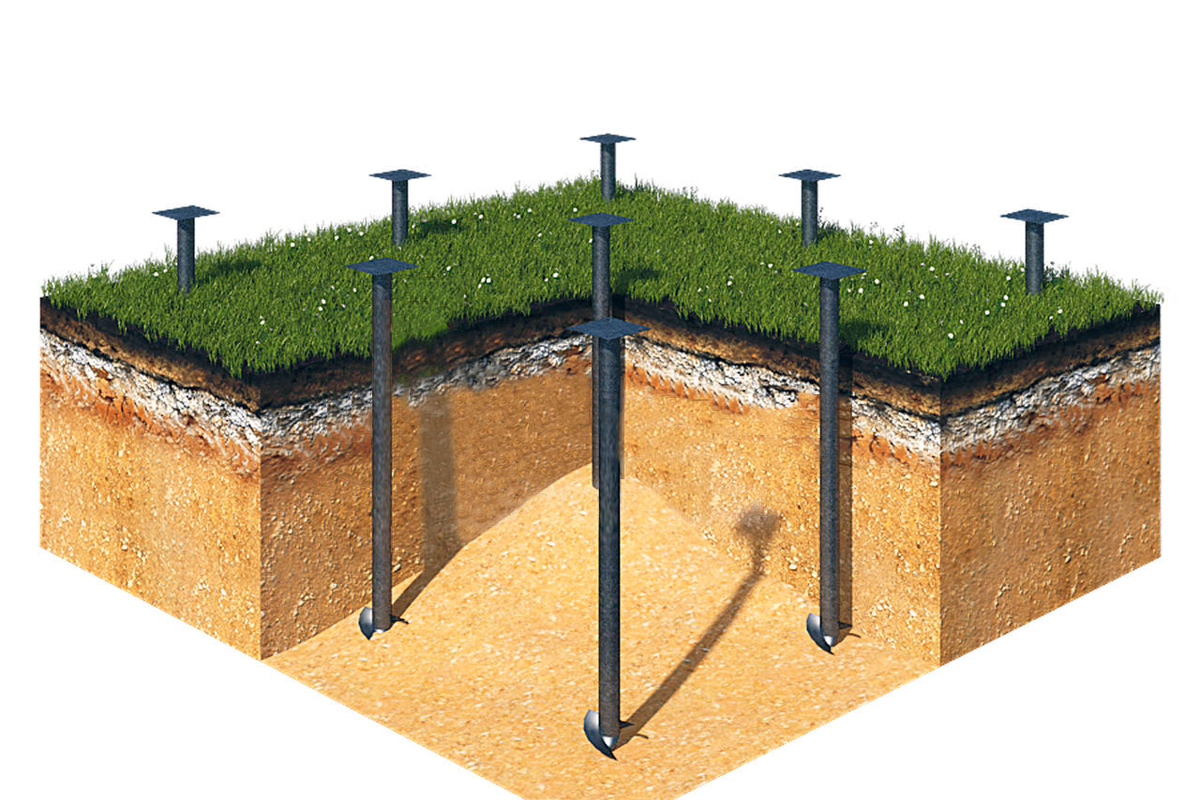 СВАЙНЫЙ ФУНДАМЕНТ  В ПЕСЧАНОМ ГРУНТЕ 