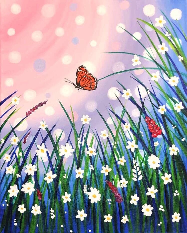 Бабочка. Гуашь