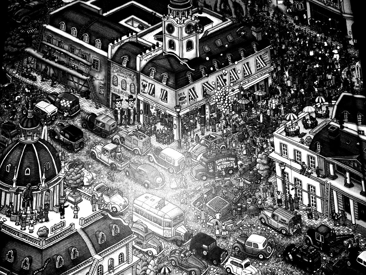 На картинке  собирательный образ города 