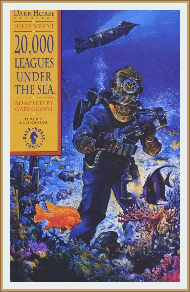 ©  Гари Джанни / Gary Gianni  / Иллюстрация к роману " Двадцать тысяч льё под водой "