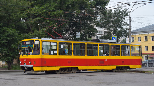 Трамвай Tatra T6B5SU-3178. Покатушки по Барнаулу. Звуки ТИСУ.