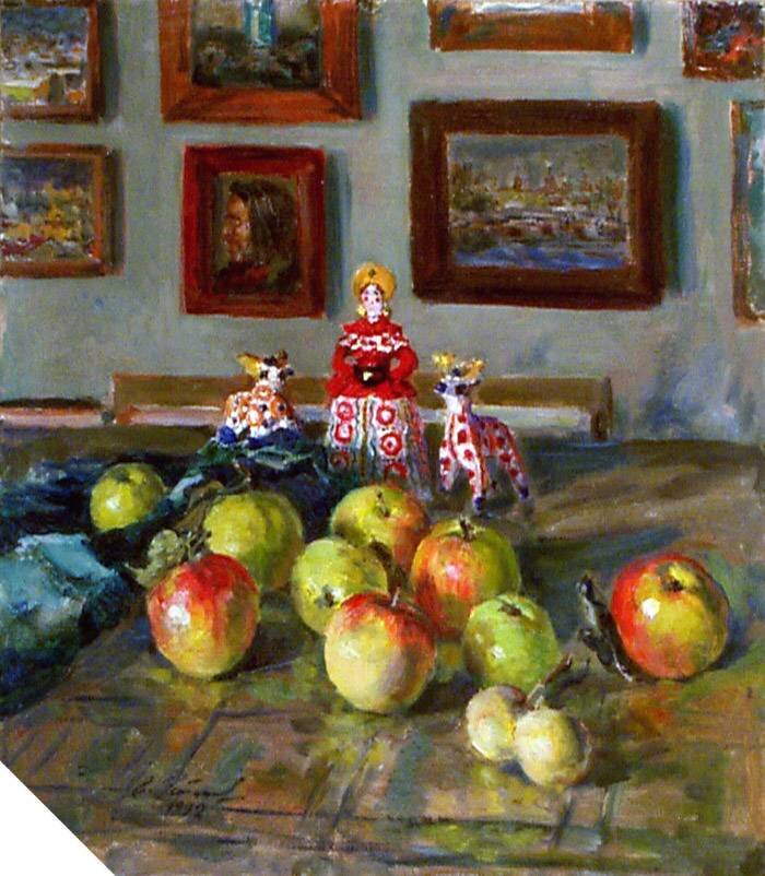 Устинов Евгений "Боковские Яблоки"
(х.м., 1992) 