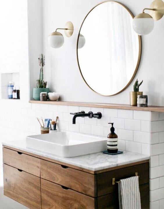 Зеркало в ванной: 10 идей дизайна