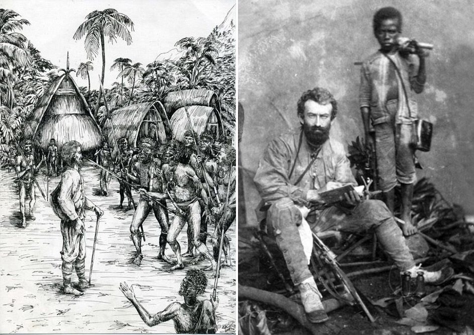 Экспедиция в новую гвинею. Миклухо Маклай и Папуасы. Миклухо-Маклай и Папуасы новой Гвинеи.