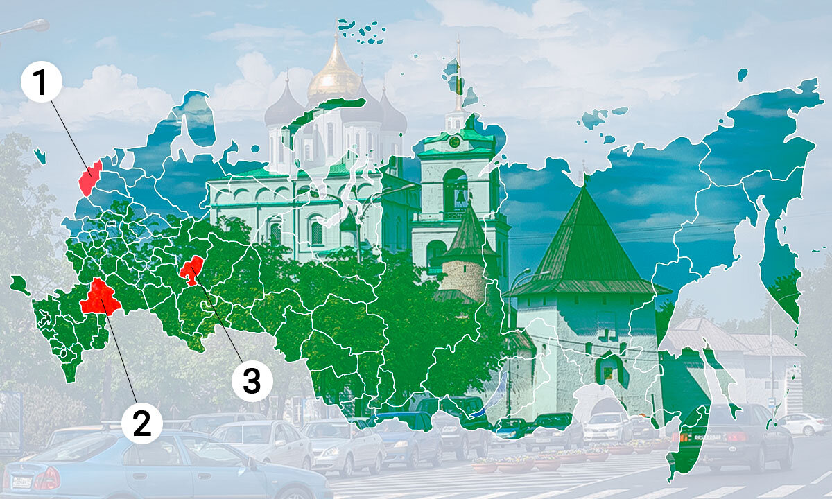 Административный центр Псковской области — город Псков 