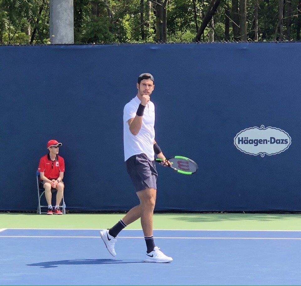 Карен Хачанов на корте Rogers Cup