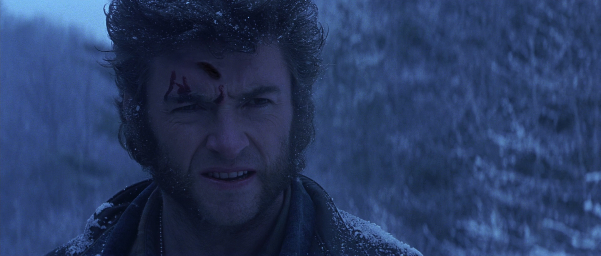 Хью Джекман в первом появлении Росомахи в фильме "Люди Икс", 2000 год.