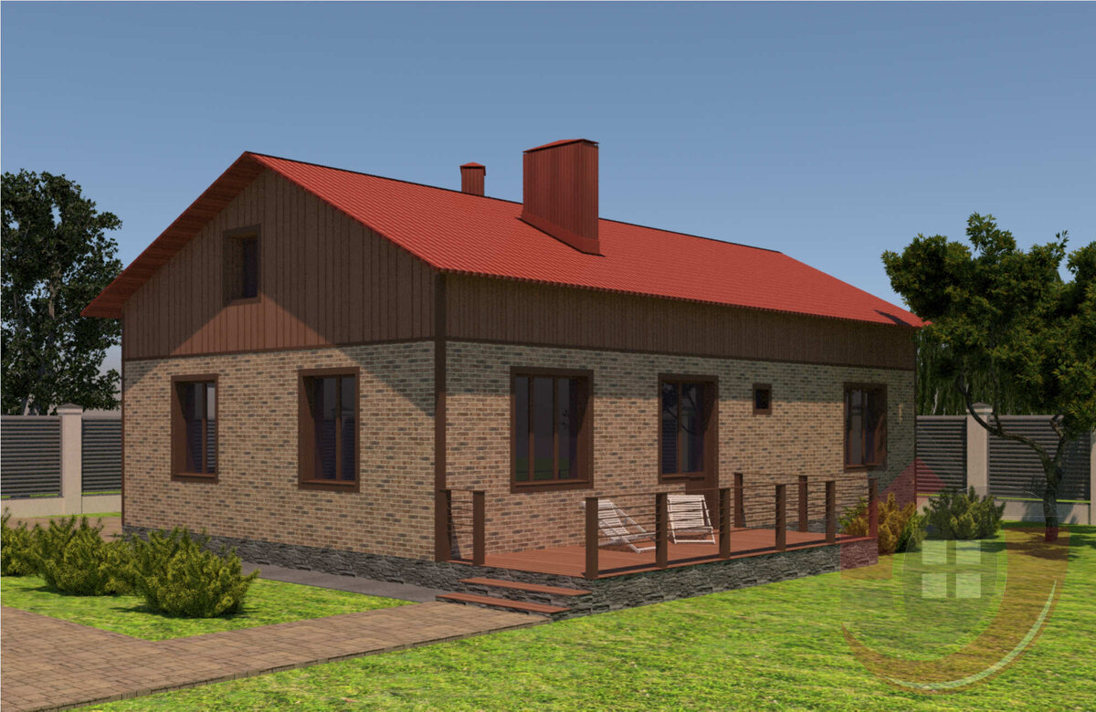 Вид дома сзади