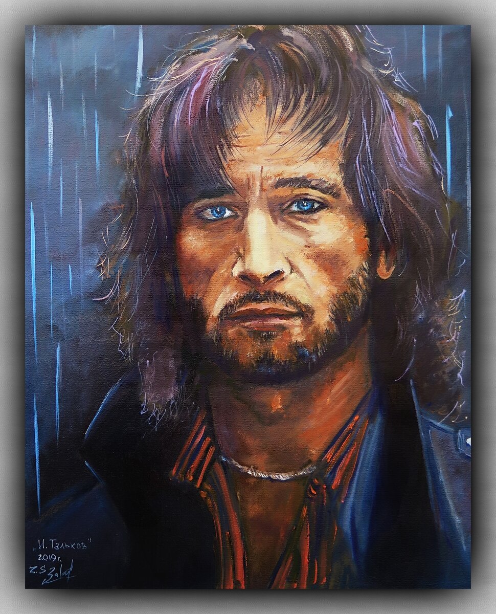 "Игорь Тальков", холст50х70, масло. Художник: Сергей Заковряжный